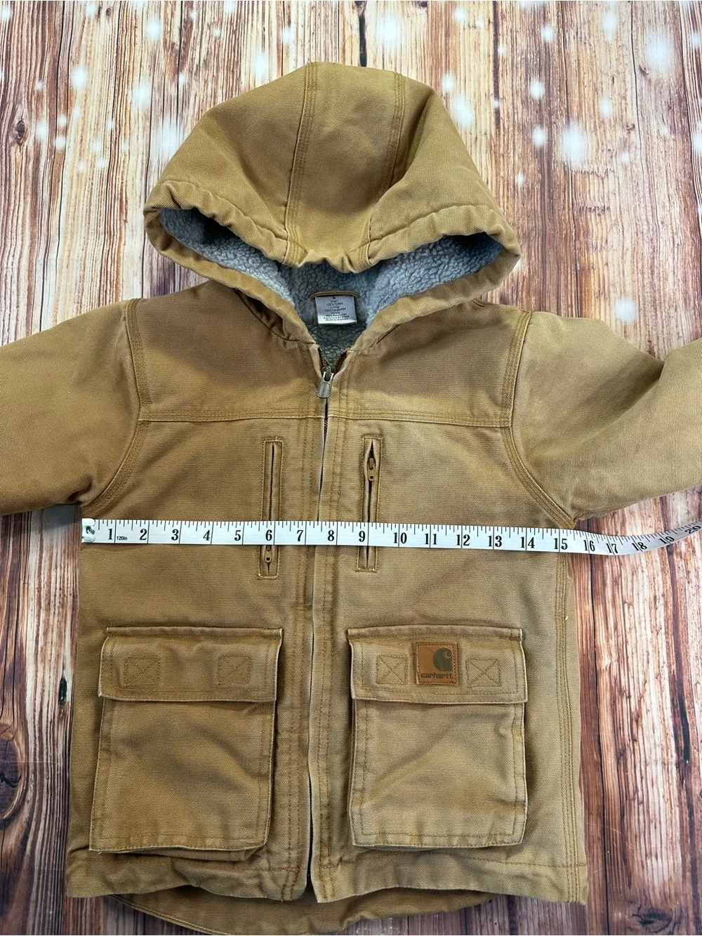 Carhartt Hooded  Jacket in Brown Little Boys  Size 5